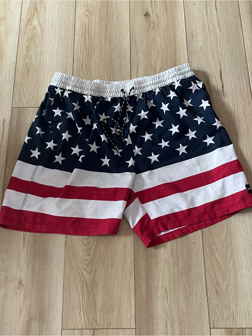 Hurley Mens Patriot Volley 17" American Flag Hybrid Board Shorts Sz XXL